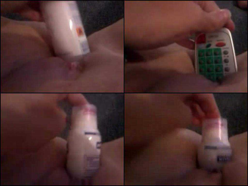 Deodorant bottle pussy penetration amateur