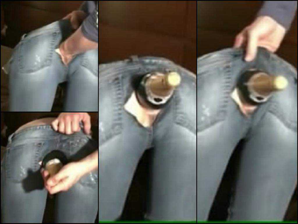 Deep anal penetration mature in torn jeans