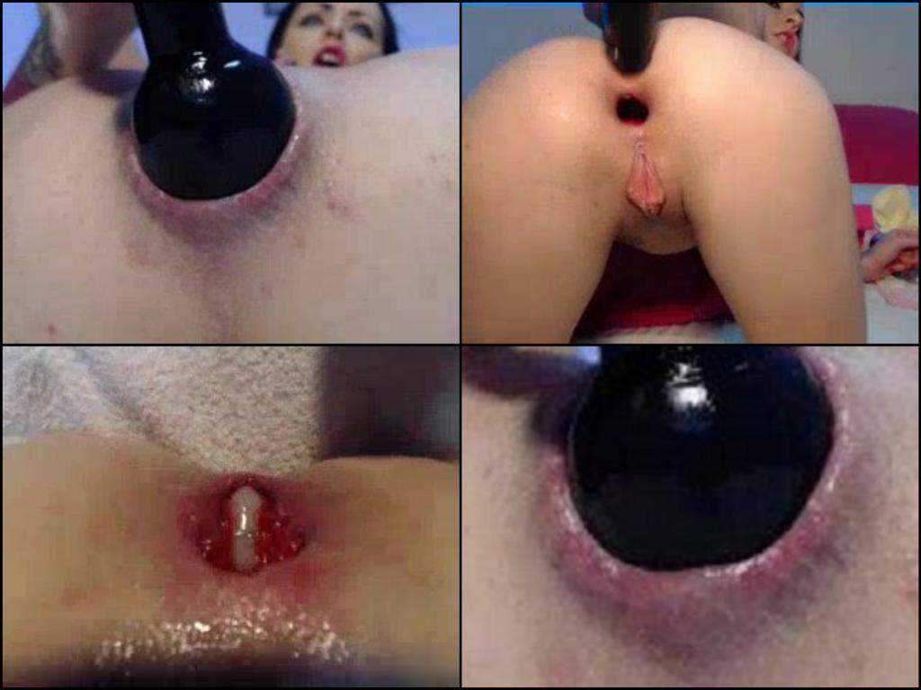Hot webcam brunette inflatable toy destroyed rosebutt anus