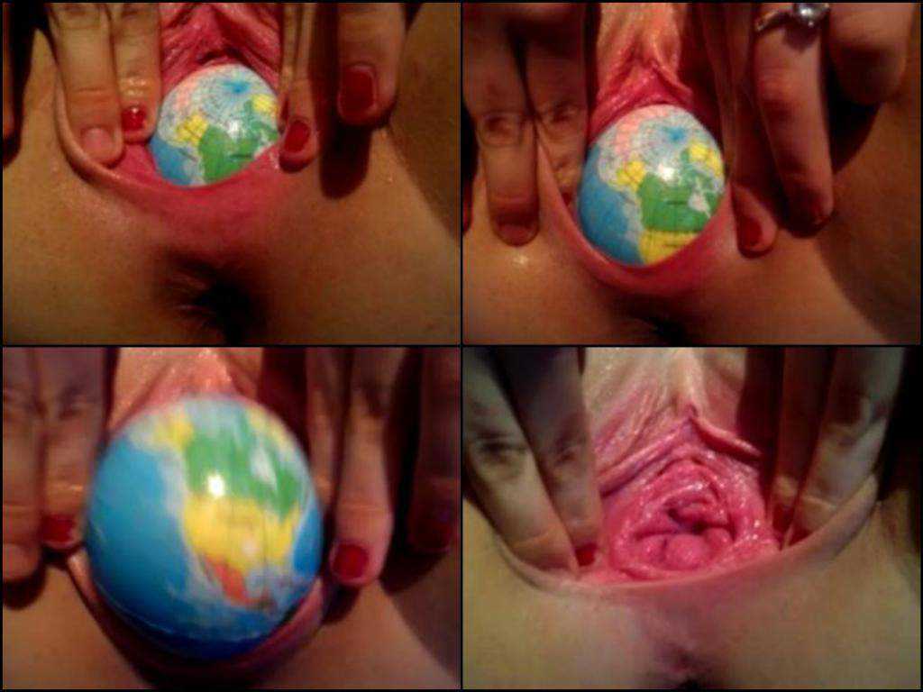 Globe penetrated fully into sweet pussy