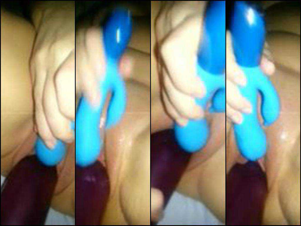 Rampant home made video with huge toy insertion