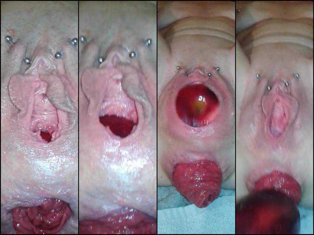 Pierced pussy wife stretched her sweet rectal prolapse