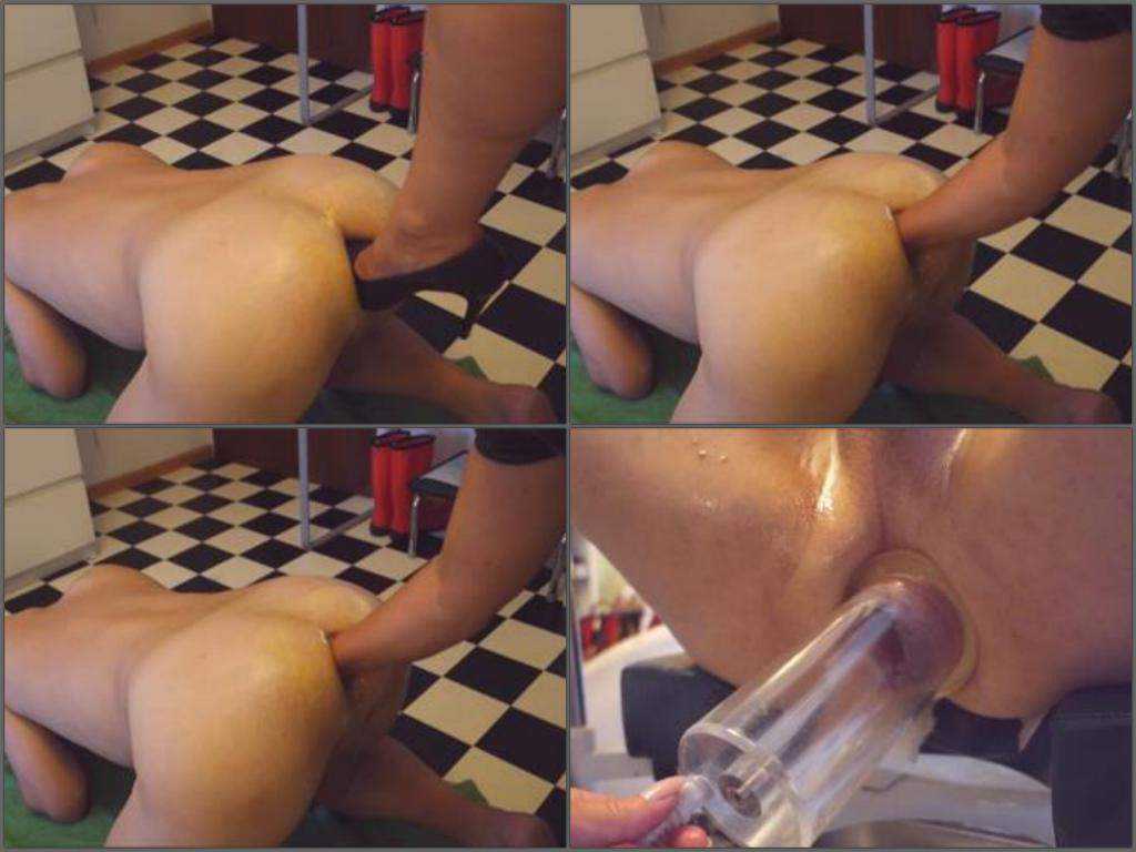 Pumping, footing and fisting female domination homemade