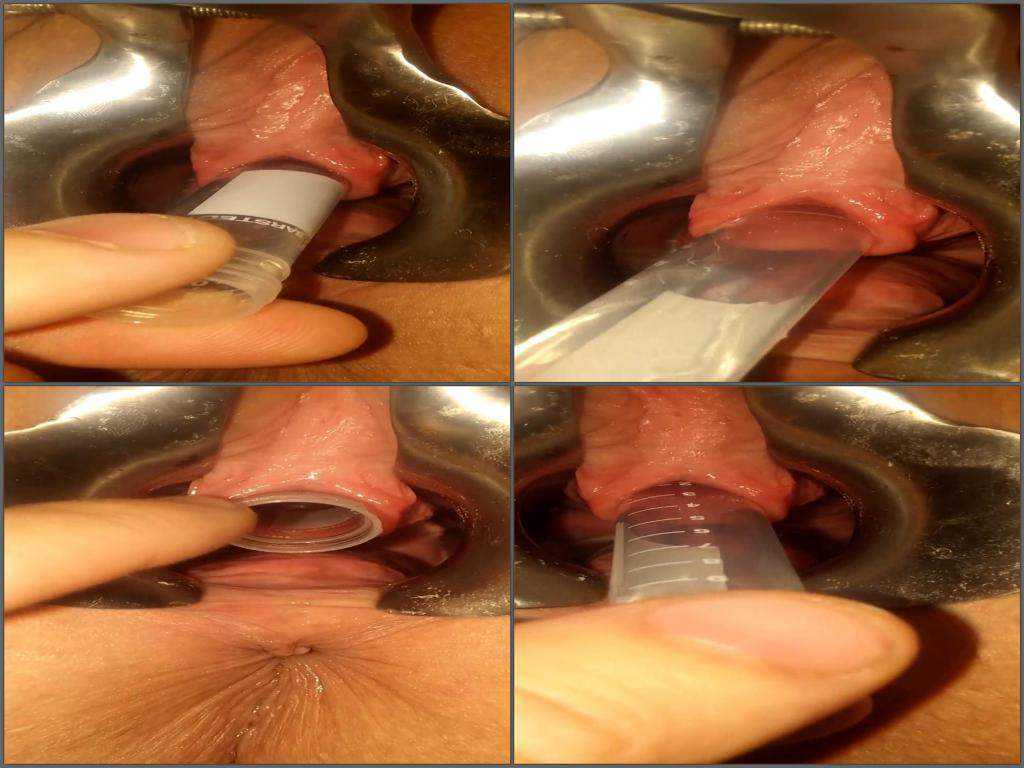 Speculum pussy and urethra fuck very very closeup
