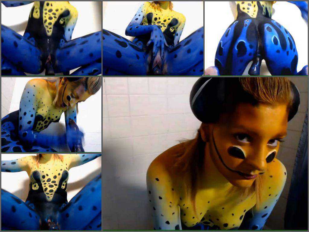 Frog halloween costume – horny girl dildo hanjob and rides webcam