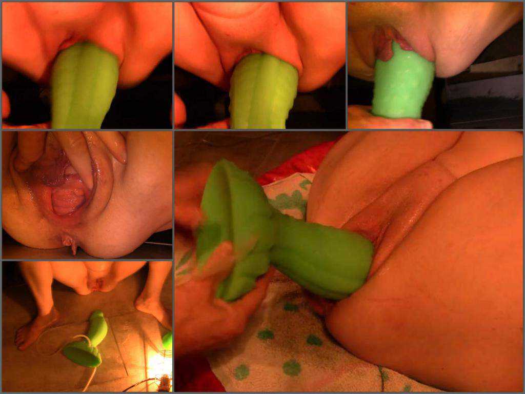 Plump wife gets monster dragon dildos in pussy – 4 amateur clips compilation