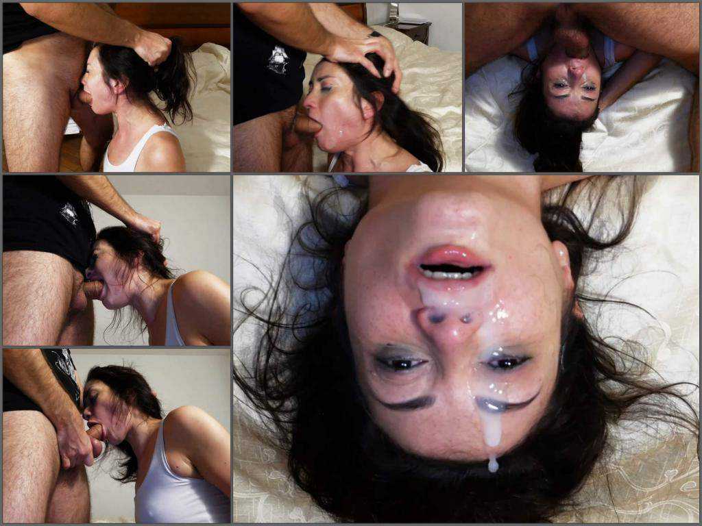 Gagged girls – Nataly Gold gets brutal throat fuck and facial closeup amateur