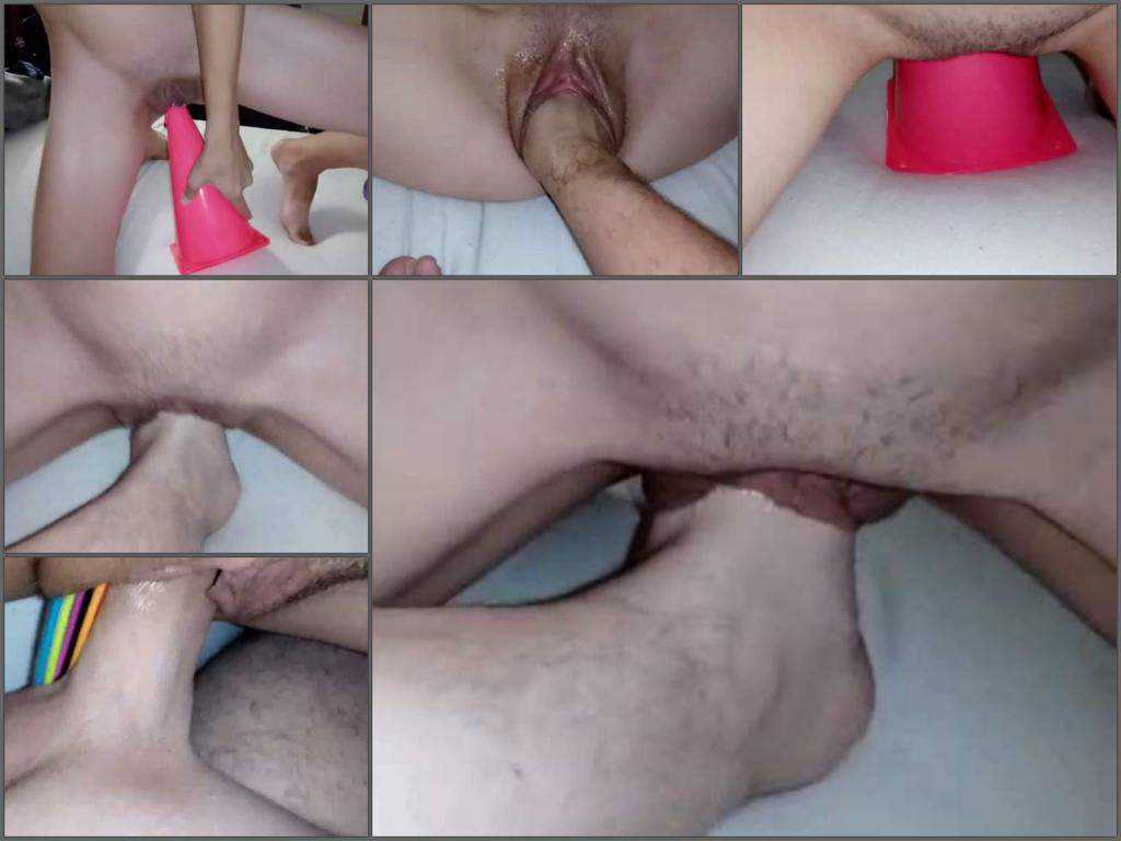 Fisting sex – Unique amateur Footing and Fisting with large labia wife
