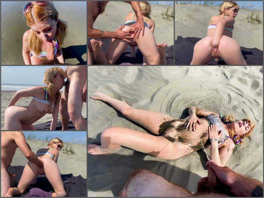 Pussy fisting – Miss Misery fisting fucking and piss play on a public beach amateur
