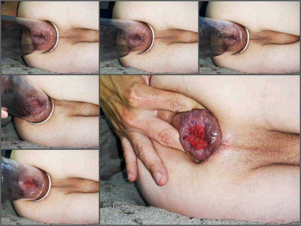 Gay rosebutt – Amateur male POV pump his prolapse anal