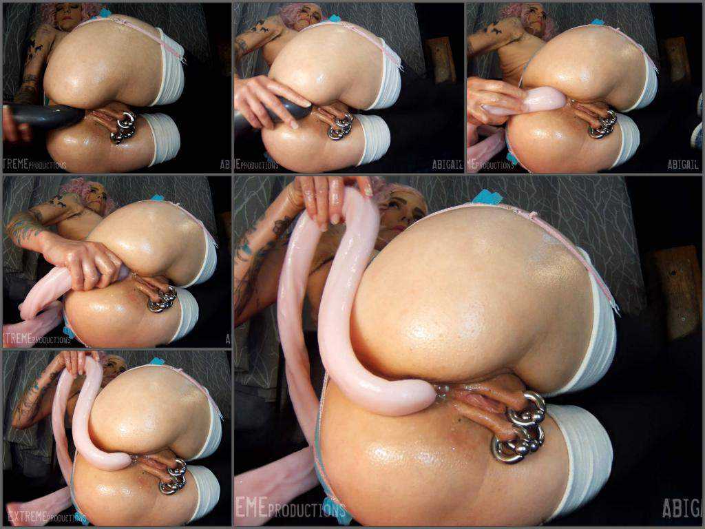 Piercing labia – Hairy armpits large labia bald pornstar Abigail Dupree penetration knot dildo in ass
