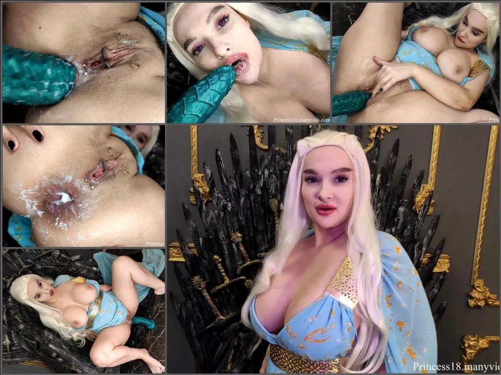 HalloweenVIP – Princess18 Daenerys Targaryen anal and dragon eggs cosplay – Premium user Request