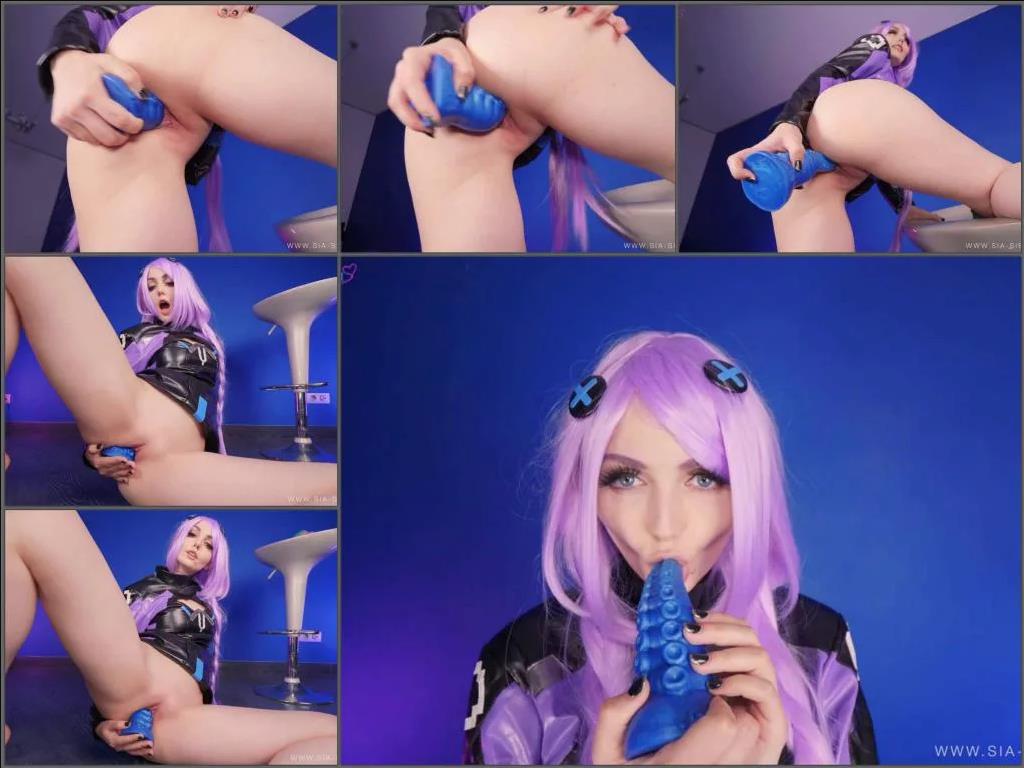 Cosplay teen – Sia_siberia Neptunia cosplay porn with tentacle dildo