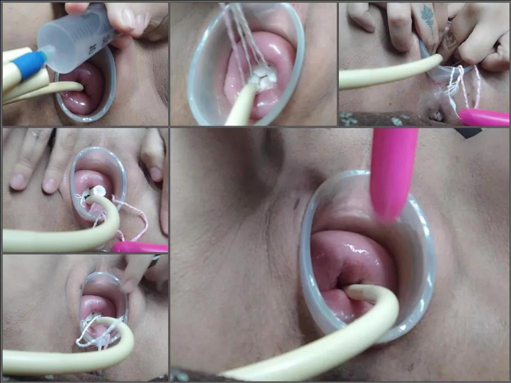 Speculum – Maya Simons cervix injection and try many tampons penetration inside – Premium user Request