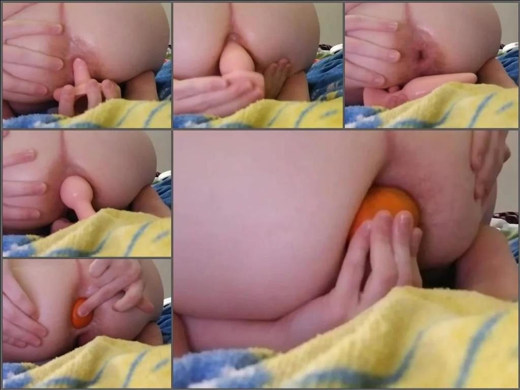 Dildo anal – Hot pornstar Zoey Parks Stretching my ass with orange and dildos